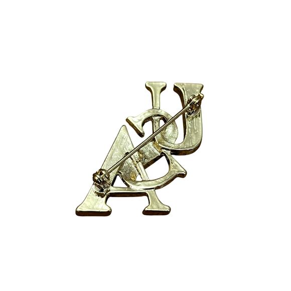 USA red, white & blue rhinestone pin- NEW - Picture 2 of 2